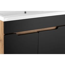 Astor Alma umywalka z szafką 81 cm czarną AM-SKU-852-BN