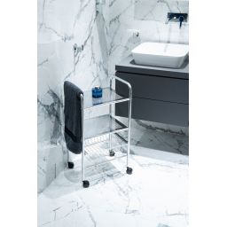 AWD Interior regał łazienkowy stojący z kółkami chrom AWD02040022