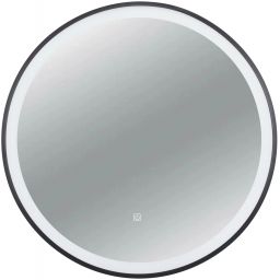 Balneo Venus lustro 80x80 cm okrągłe z oświetleniem z matą grzewczą czarny L0101010403-3