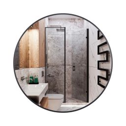 Balneo Corina Black lustro 60x60 cm okrągłe czarny L0101010503-1