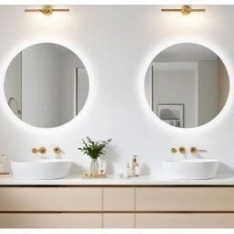 Balneo Moon lustro 60x60 cm okrągłe z oświetleniem z matą grzewczą biały L0101020401-1