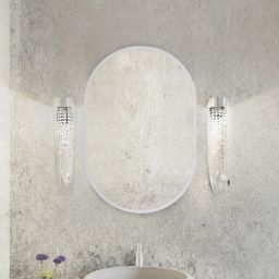 Baltica Design Tiny Border Pastille lustro 40x95 cm owalne biały