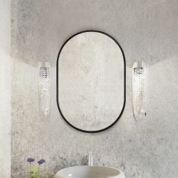 Baltica Design Tiny Border Pastille lustro 40x95 cm owalne czarny