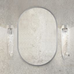 Baltica Design Tiny Border Pastille lustro 40x95 cm owalne srebrny