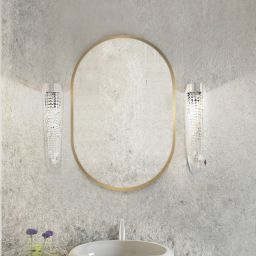 Baltica Design Tiny Border Pastille lustro 40x95 cm owalne złoty