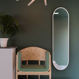 Baltica Design Tiny Border Pastille lustro 40x155 cm owalne biały