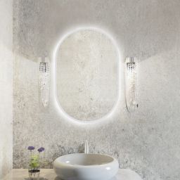 Baltica Design Tiny Border Pastille lustro 90x40 cm z oświetleniem LED białe barwa zimna