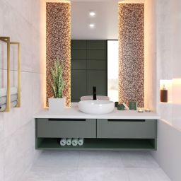 Baltica Design Holger II Gold półka na ręcznik 75 cm ścienna złota