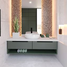 Baltica Design Holger III półka na ręcznik 100 cm ścienna czarna