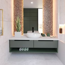 Baltica Design Holger III Gold półka na ręcznik 100 cm ścienna złota