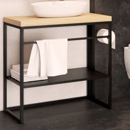 Baltica Design Linn konsola podumywalkowa 60x35x75 cm czarna