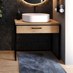 Baltica Design Elin szafka 60x35x75 cm podumywalkowa stojąca czarna