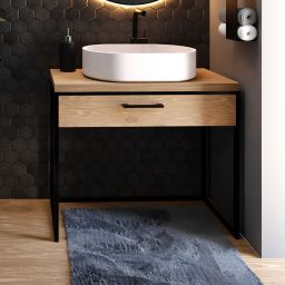 Baltica Design Elin szafka 75x35x75 cm podumywalkowa stojąca czarna