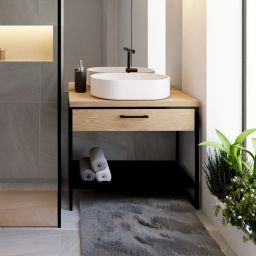 Baltica Design Elin szafka 60x35x75 cm podumywalkowa stojąca czarna