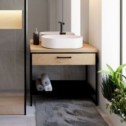 Baltica Design Elin szafka 75x43x75 cm podumywalkowa stojąca czarna