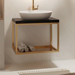 Baltica Design Hege konsola podumywalkowa 60x43x45 cm czarna-złota