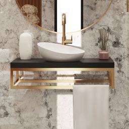 Baltica Design Bente konsola podumywalkowa 60x35x17 cm czarna-złota