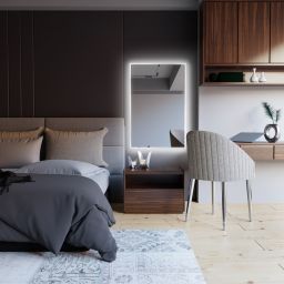 Baltica Design Tiny Border Straight lustro 60x90 cm prostokątne z oświetleniem biały