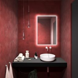 Baltica Design Tiny Border Straight lustro 60x90 cm prostokątne z oświetleniem biały