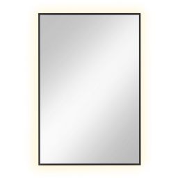 Baltica Design Tiny Border Straight lustro 60x90 cm prostokątne z oświetleniem czarny