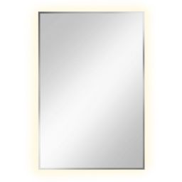 Baltica Design Tiny Border Straight lustro 60x90 cm prostokątne z oświetleniem srebrny