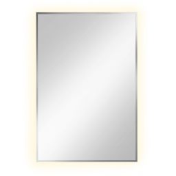 Baltica Design Tiny Border Straight lustro 60x90 cm prostokątne z oświetleniem srebrny