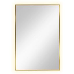 Baltica Design Tiny Border Straight lustro 60x90 cm prostokątne z oświetleniem złoty
