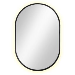 Baltica Design Tiny Border Pastille lustro 40x95 cm owalne z oświetleniem czarny