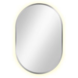 Baltica Design Tiny Border Pastille lustro 40x95 cm owalne z oświetleniem srebrny