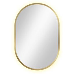 Baltica Design Tiny Border Pastille lustro 90x40 cm z oświetleniem LED złota barwa zimna