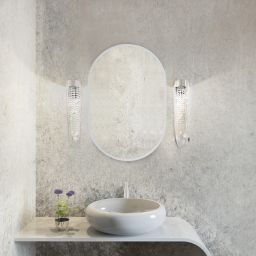 Baltica Design Tiny Border Pastille lustro 40x95 cm owalne biały