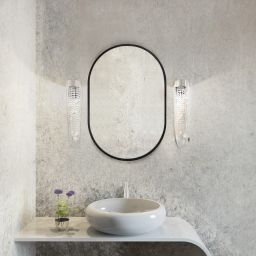 Baltica Design Tiny Border Pastille lustro 40x95 cm owalne czarny