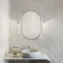 Baltica Design Tiny Border Pastille lustro 40x95 cm owalne srebrny