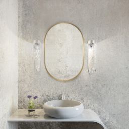 Baltica Design Tiny Border Pastille lustro 40x95 cm owalne złoty