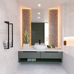 Baltica Design Holger II półka na ręcznik 75 cm ścienna czarna