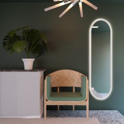 Baltica Design Tiny Border Pastille lustro 155x40 cm z oświetleniem LED białe barwa zimna