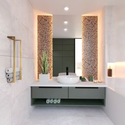 Baltica Design Holger III Gold półka na ręcznik 100 cm ścienna złota