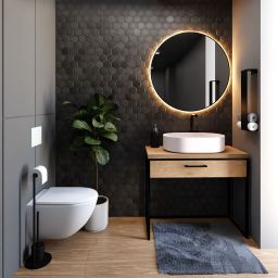 Baltica Design Elin szafka 75x35x75 cm podumywalkowa stojąca czarna