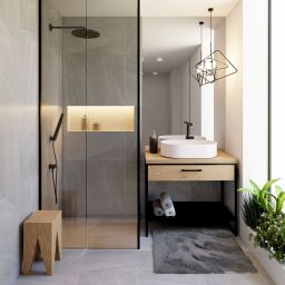 Baltica Design Elin szafka 75x35x75 cm podumywalkowa stojąca czarna