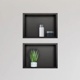 Balneo Wall-Box One Black półka wnękowa 30 cm czarna B0101020410-1