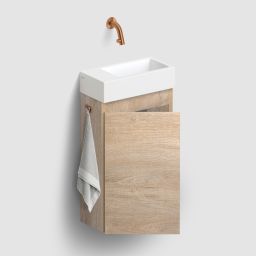 Clou Flush szafka 36x18x55 cm podumywalkowa wisząca lewa grecki dąb IB/07.16.7036.63.L