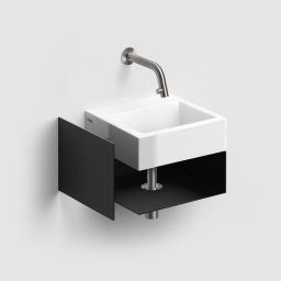 Clou Flush konsola 36,5x27x20,5 cm podumywalkowa wisząca czarna CL/07.36.010.21