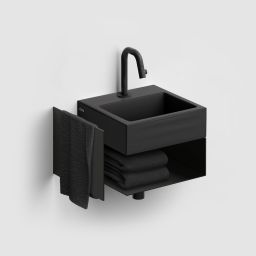 Clou Flush konsola 36,5x27x20,5 cm podumywalkowa wisząca czarna CL/07.36.010.21