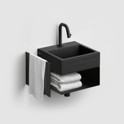 Clou Flush konsola 36,5x27x20,5 cm podumywalkowa wisząca czarna CL/07.36.010.21