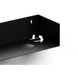 Clou Flush konsola 44x18x20,5 cm podumywalkowa wisząca prawa czarna CL/07.36.030.21