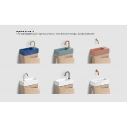 Clou Flush szafka 36x18x55 cm podumywalkowa wisząca lewa grecki dąb IB/07.16.7036.63.L