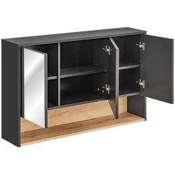 Comad Borneo szafka 120x25x75 cm z lustrem szara BORNEO COSMOS 843 FSC