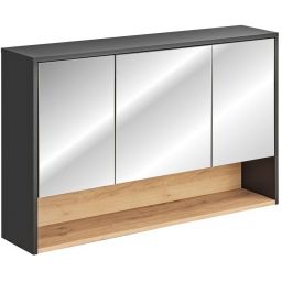 Comad Borneo szafka 120x25x75 cm z lustrem szara BORNEO COSMOS 843 FSC