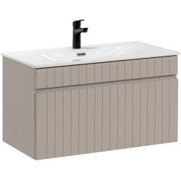 Zestaw Comad Iconic Cashmere szafka 80x45,6x46 cm podumywalkowa wisząca z umywalką kaszmir SET - ICC SKY 80 CM
