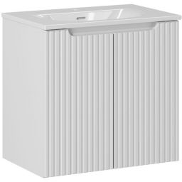 Zestaw Comad Nova White szafka 60 cm wisząca i umywalka Sky 60x40 cm biały SET-NOW 60CM D SKY 60